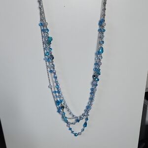 Elegant Blue Beaded Necklace